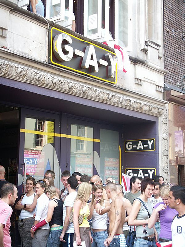 G-A-Y Bar, London. HIV test