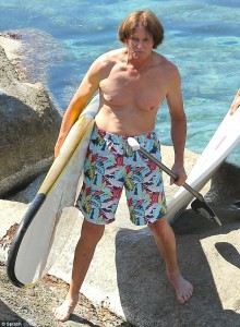 Don't be that guy - no-one told Bruce Jenner board shorts are over.