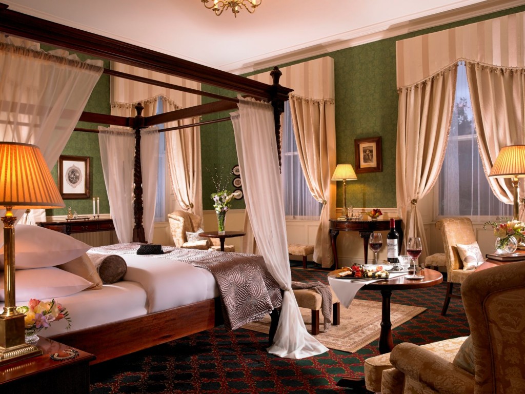 Fit for a Queen: The Four poster bedroom isn't exactly modest