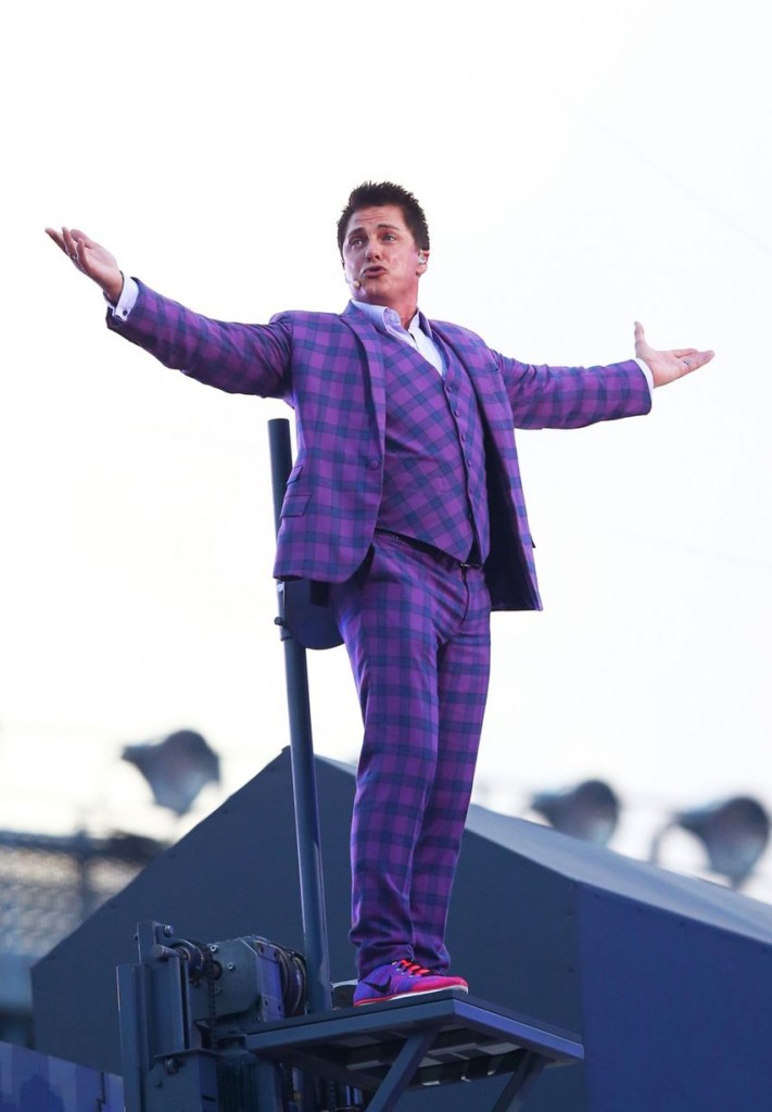 Making a statement: Barrowman's suit wasn't the only bold move of the night