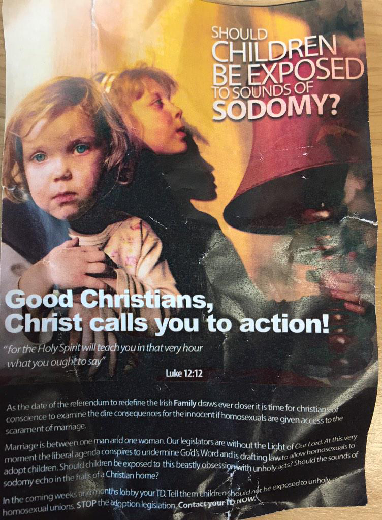 Irish Anti-gay Leaflet