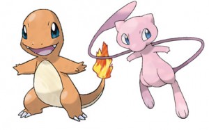 Charmander (L) & Mew (R)