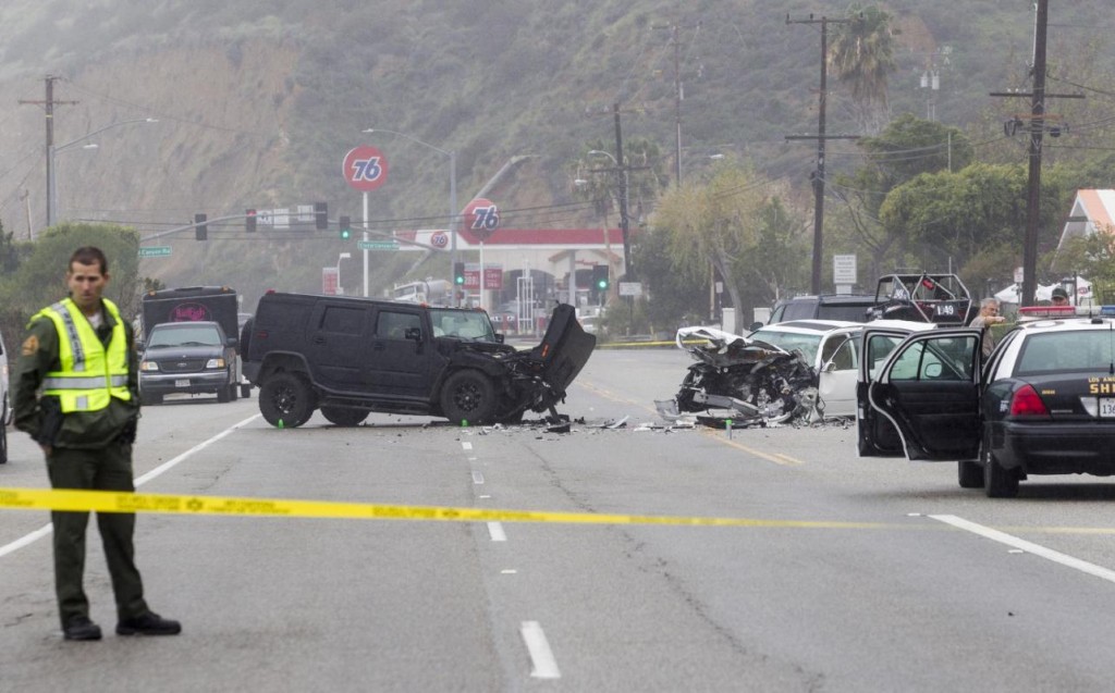 The scene of the crash