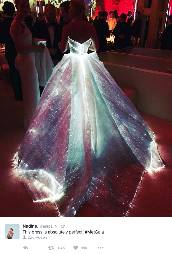 Claire Danes looks absolutely radiant in the dark at the 2016 Met Gala.