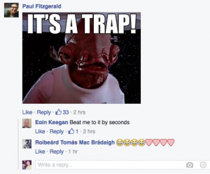 Its a trap meme from star wars