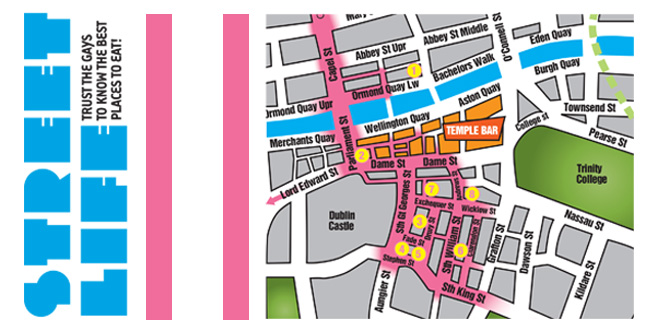 Street life Map Dublin City Centre June 2016
