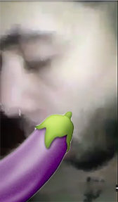 Zayn Malik's lookalike chowing down on some eggplant