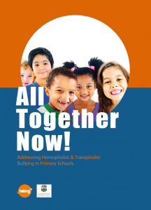 All together now poster with children smiling in it