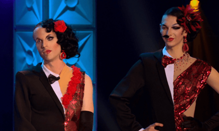 Drag queen and drag king all in one person, one of the gender non-conforming Halloween costumes