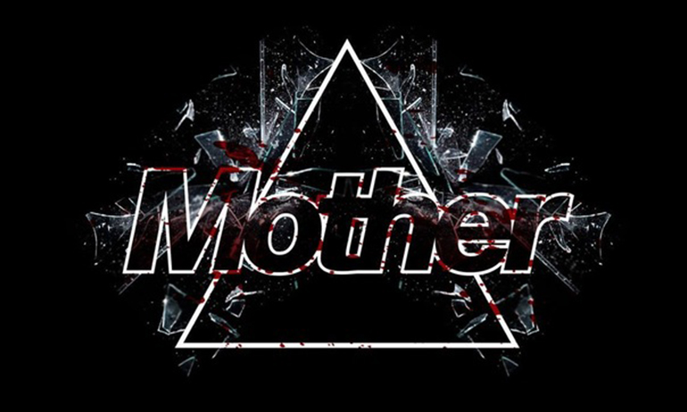 Mother written inside a triangle with bloody shards of glass. Mother is is one of the Halloween Parties for LGBT people in Dublin