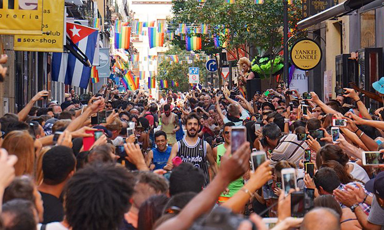 Madrid Pride in Spain, one of the LGBT friendly countries the Irish diaspora could relocate to