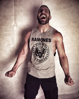 Thomas Solvert in a tank top, the DJ who will be at Bananas