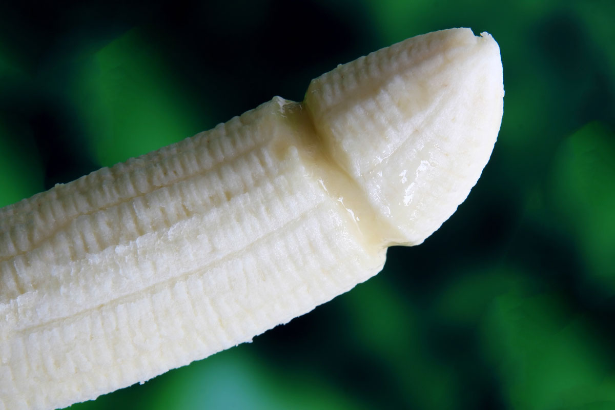 a picture of a phallic banana in the Truvada Diaries story to represent a penis