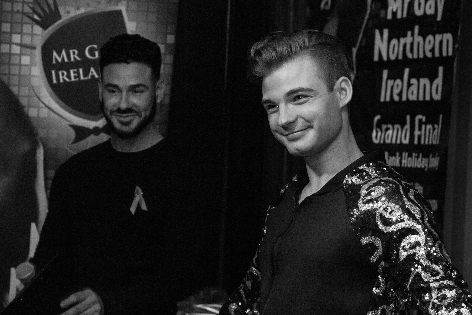 Stephen Lehane in a sequin outfit as the winner of Mr Gay Ireland 2017