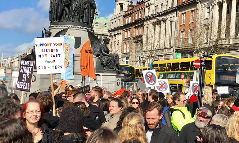 A trans sign from Strike 4 Repeal
