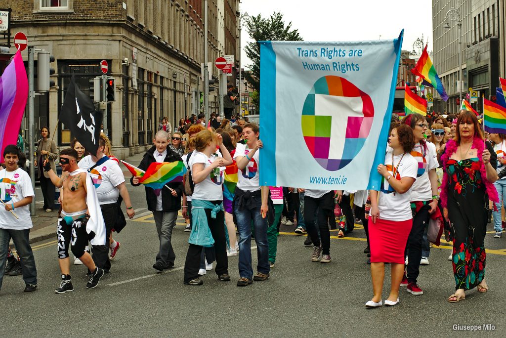 Members of TENI walking at Dublin Pride