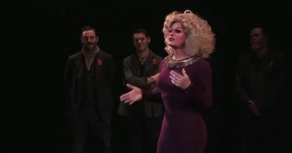 Panti during her speech at the Abbey Theatre