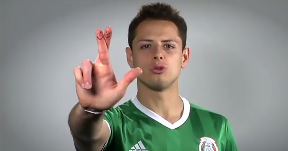 Mexican footballer featured in the anti-homophobia campaign
