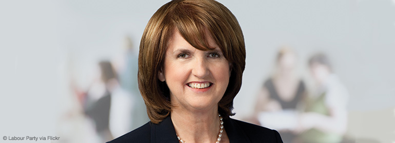 Former Labour Party leader, Joan Burton, who GLEN says was critical to LGBT equality