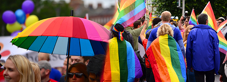 People marching even though they may be attacked at pride by anti-lgbt people