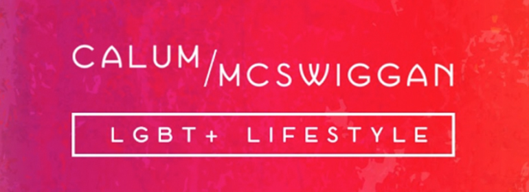 Youtuber Calum McSwiggan's Youtube cover photo that says 'LGBT and Lifestyle', the same Calum who police suggested that he faked homophobic attack.