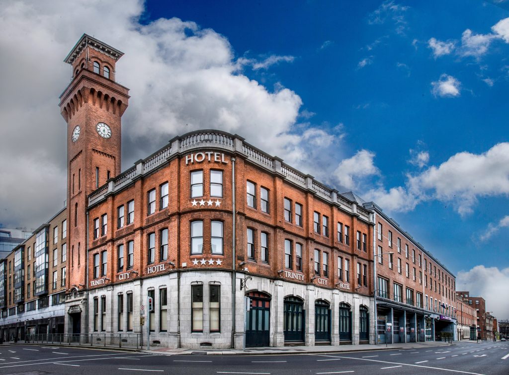 Trinity City Hotel's exterior in Dublin where the Vintage Wedding Party will be