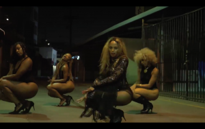 Trans Beyoncé Impersonator and dancers on their hunkers