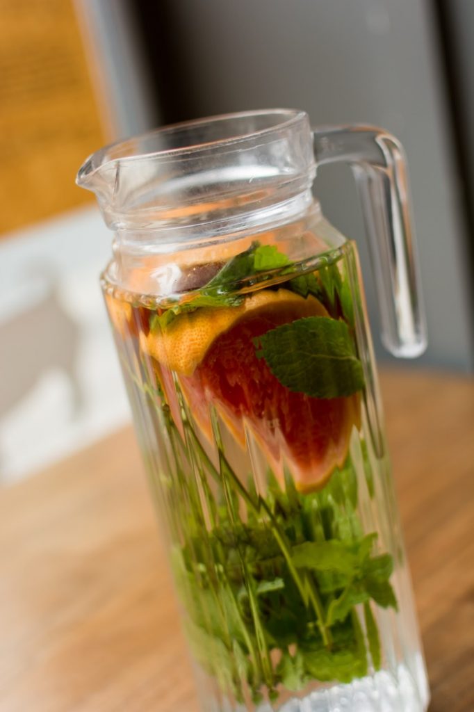 Brother hubbard - water jug with fruit and leaves