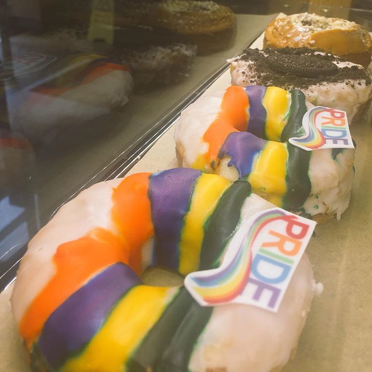 Krüst Bakery's delicious looking pride themed rainbow cronuts
