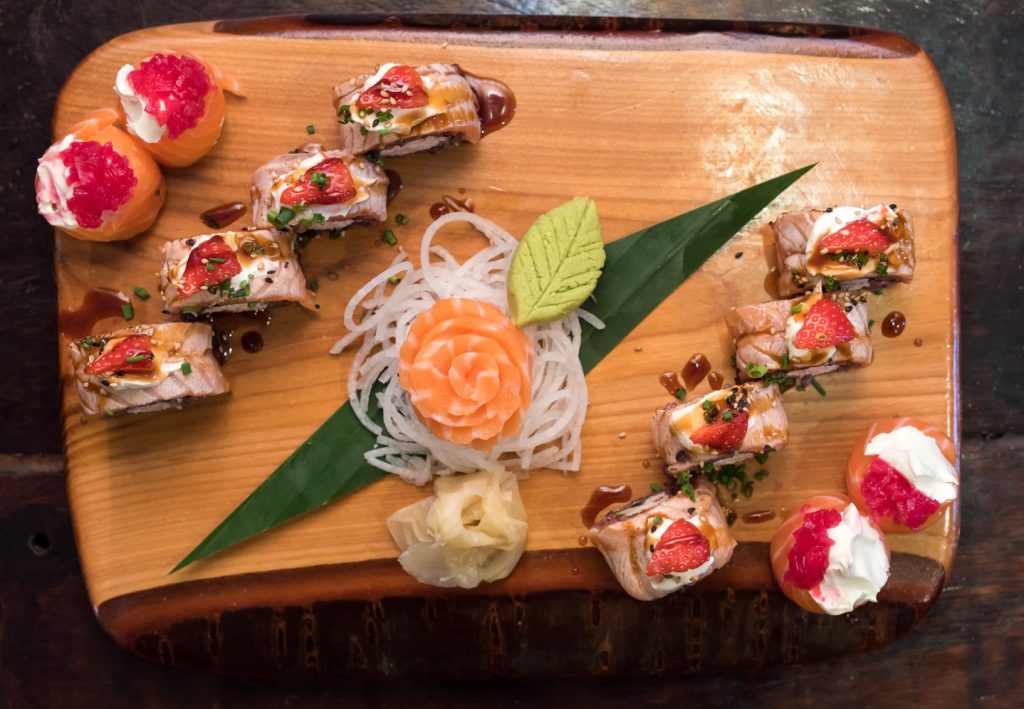 A sushi board from Yamamori Sushi, who's manager Graham Ryan we interviewed in this month's Amuse Bouche