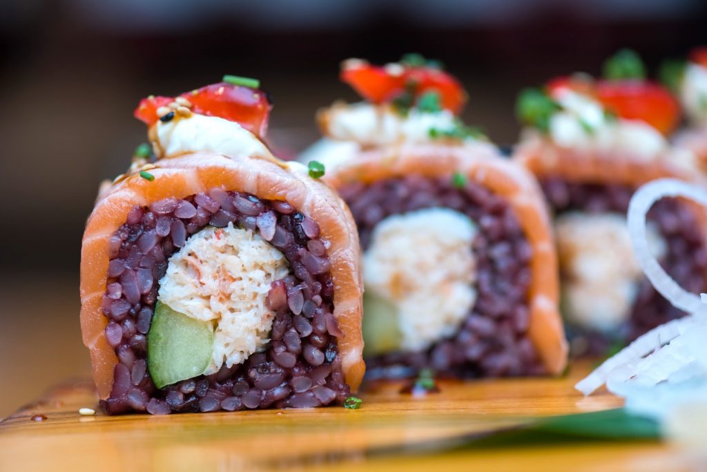 Sushi rolls from Yamamori Sushi, who's manager Graham Ryan we interviewed in this month's Amuse Bouche