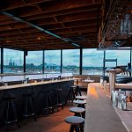 A gorgeous view of Dublin at dusk at sophie's restaurant at the dean hotel for the November 2016 Amuse Bouche