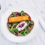 A colourful food dish at sophie's restaurant at the dean hotel for the November 2016 Amuse Bouche