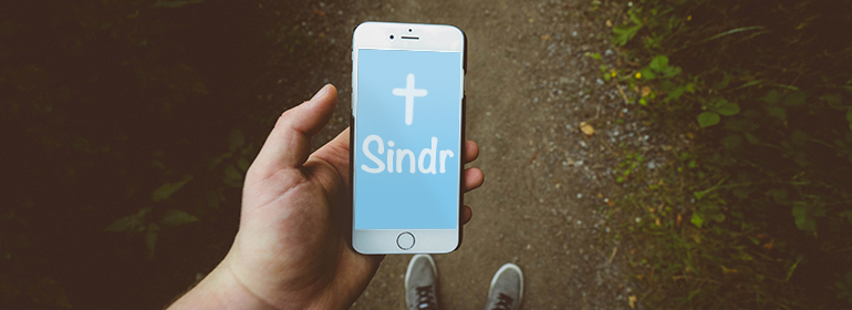 Sindr app on an iPhone which is part of today's Cuppán Gay