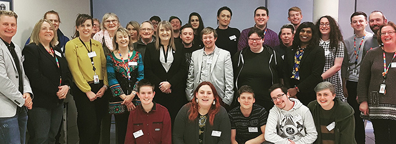 The participants at Telling MY Story, Ireland's first trans leadership summit