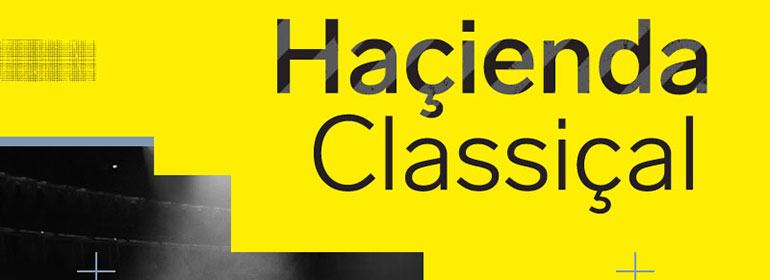 The poster for Haçienda Classical on a yellow background
