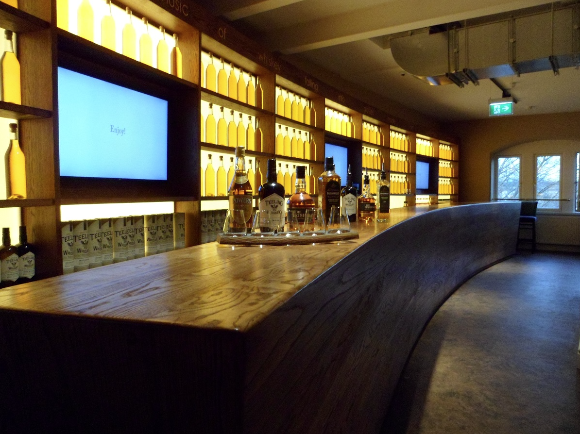 A modern bar at the Irish Whiskey Museum