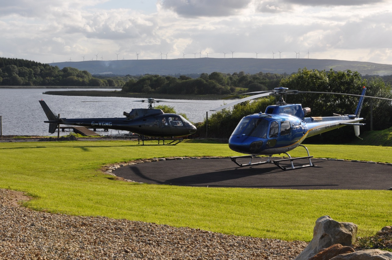 The Helicopter pad at Irish LGBT wedding venue, the watermill lodge
