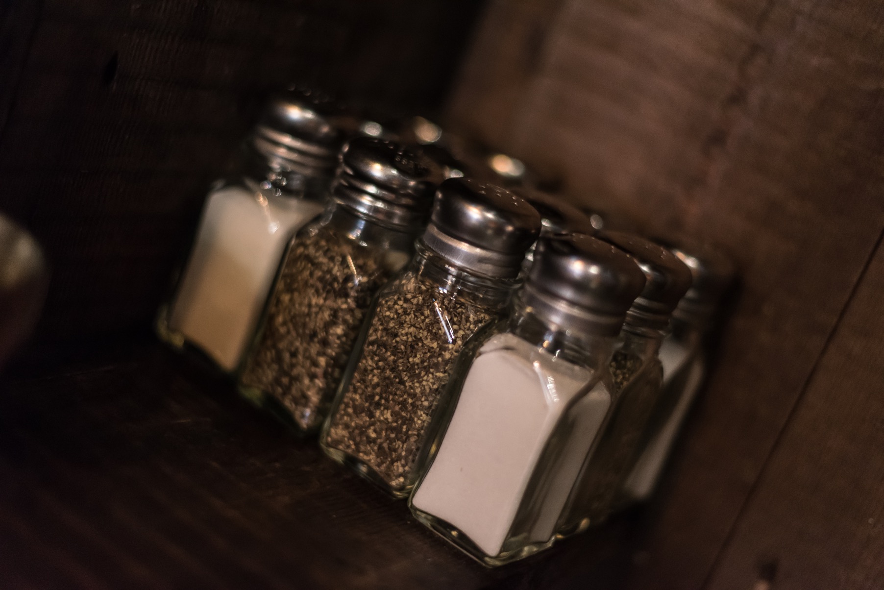 Salt and pepper shakers at San Lorenzo's