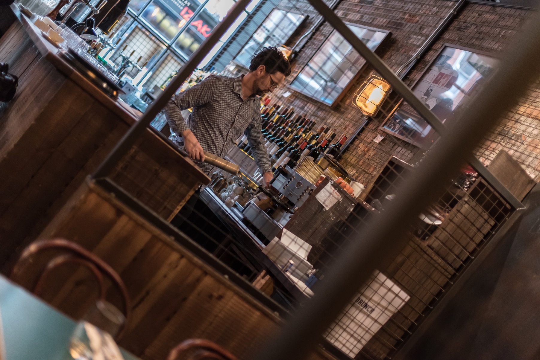 A barman at San Lorenzo's