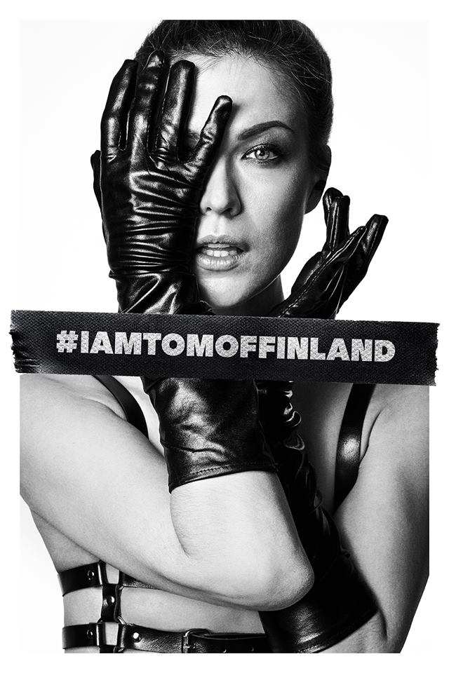 A woman wearing leather gloves for the film Tom of Finland, one of today's Cuppán Gay stories