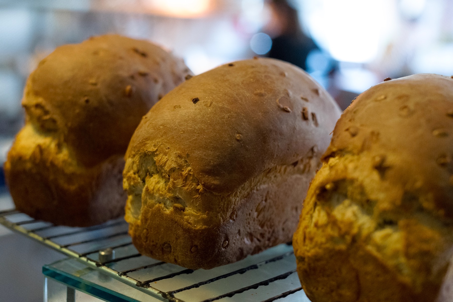 Fresh baked bread at the cake cafe and slice which are both owned by Ray O'Neill