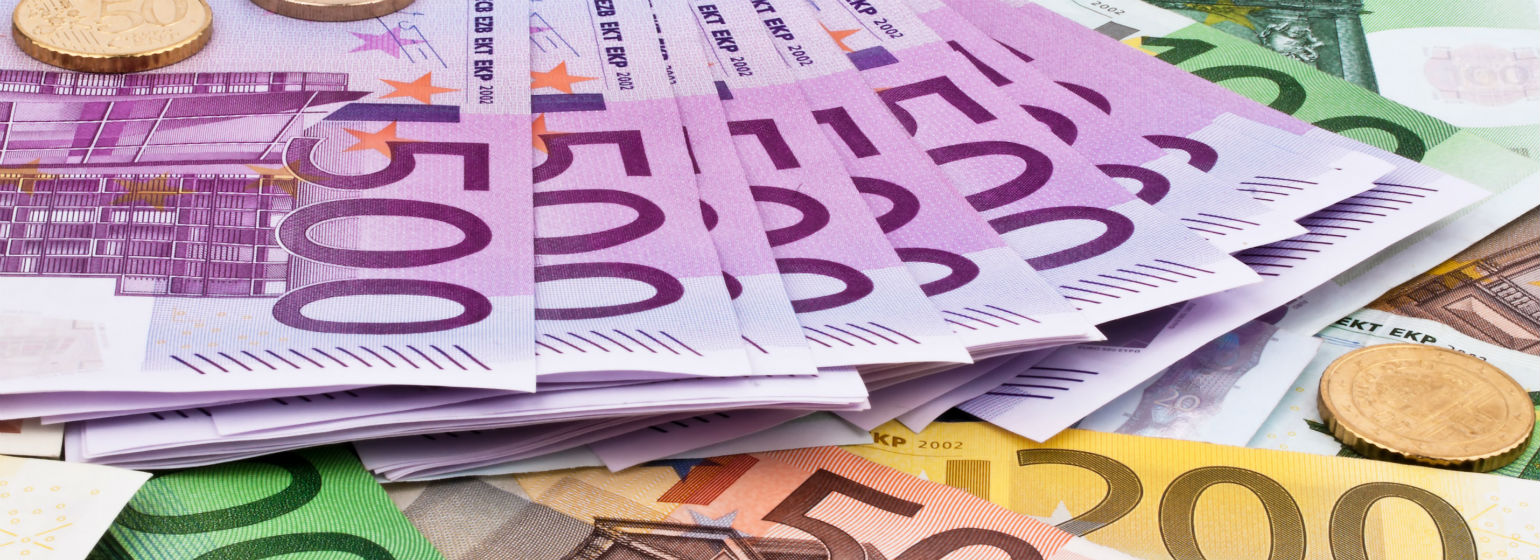 A picture of euro notes which is symbolic of the financial questions that the charities regulator is seeking to know about the finances of GLEN