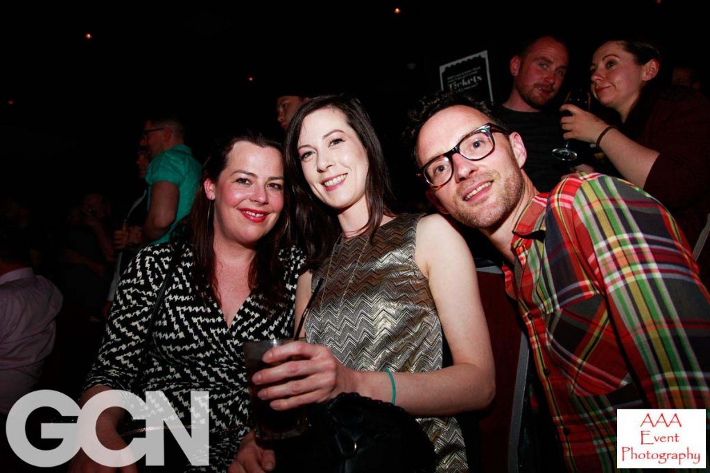 People smiling at GCN's Eurovision Douze Points Party