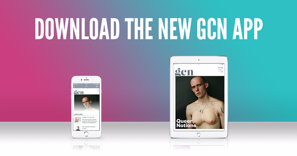 An iPhone and iPad with the new GCN app installed on them and open, and the words download the new gcn app behind them