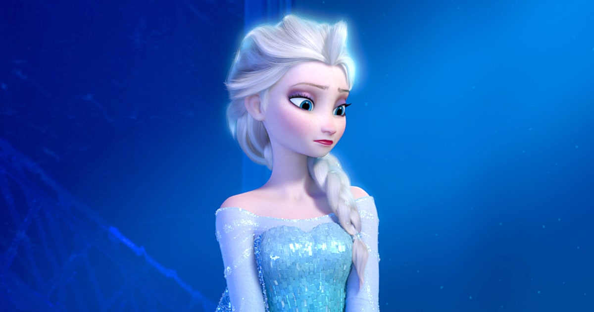 Elsa from Frozen looking sad because a boy was not allowed to dress up as Princess in Disneyland Paris as part of their Princess for a Day experience