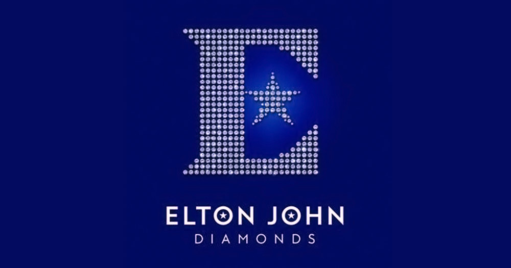 The new album from Elton John called Diamonds with an E letter with a star made out of diamonds