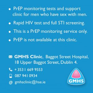 The GMHS Ad promoting their new PrEP monitoring service