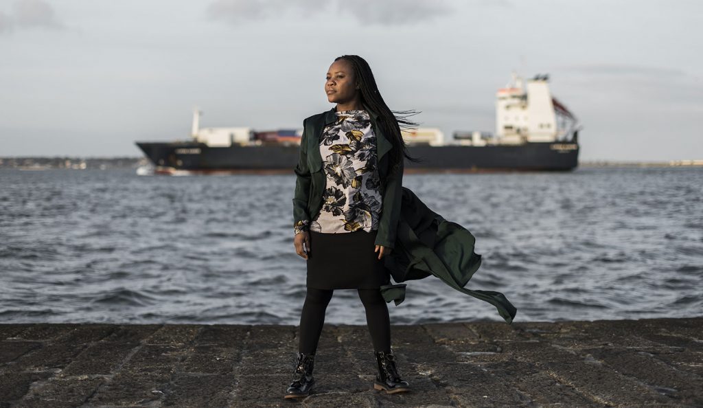 Press photo from rising star, Oonagh Murphy's play, The Mouth of a Shark.