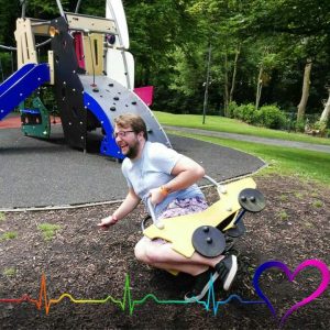 Photo of Aaron Fallon laughing